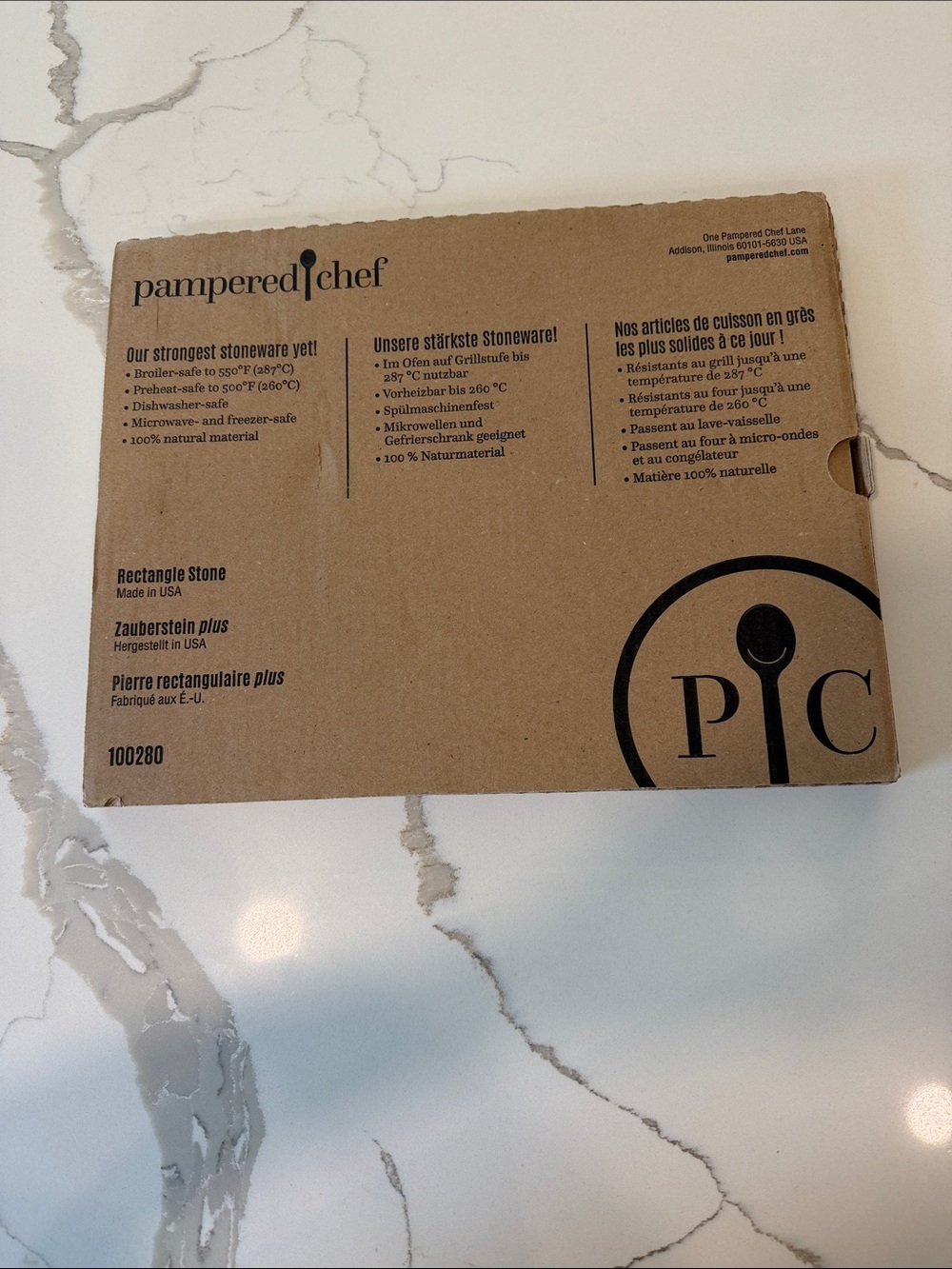 Pampered chef rectangle Stone